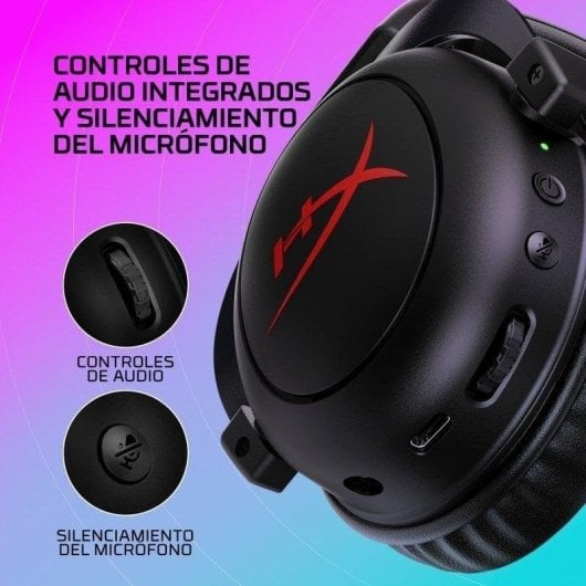 Auriculares HyperX Cloud II Core inalámbricos 2,4 GHz Gaming con Cancelación de Ruido DTS Headphone:X Negro/Rojo