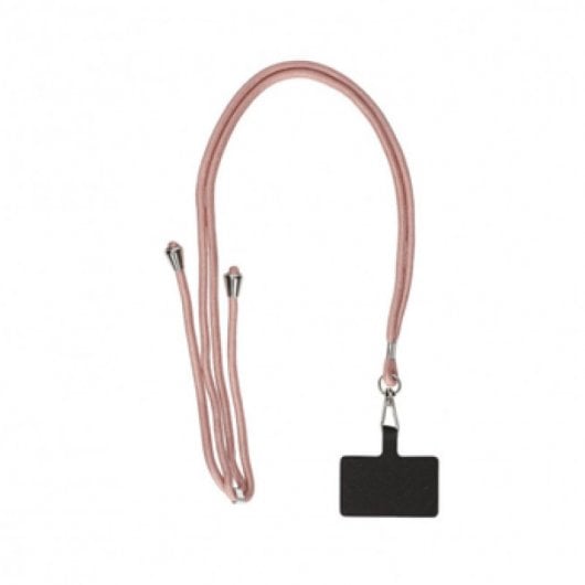 Ksix Pendentif Universel pour Téléphone Portable avec Carte Adaptateur 160 Cm Rose