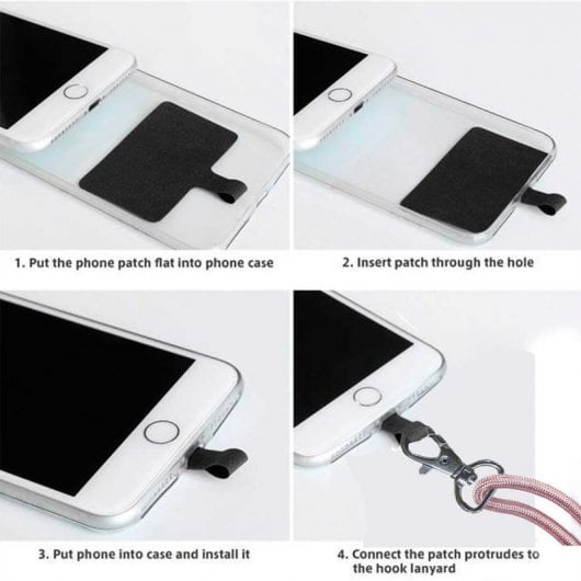 Ksix Pendentif Universel pour Téléphone Portable avec Carte Adaptateur 160 Cm Rose