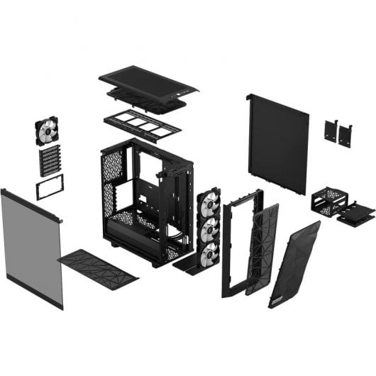 Fractal Design Meshify 2 Compact RGB Light Tint Mid Tower Cristal Templado USB 3.2 Negra