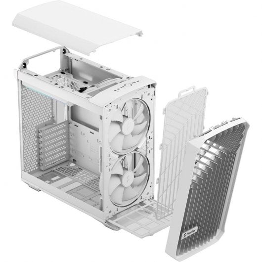 Fractal Design Compact RGB Clear Tint Midi Tower Cristal Templado USB 3.2 Blanco