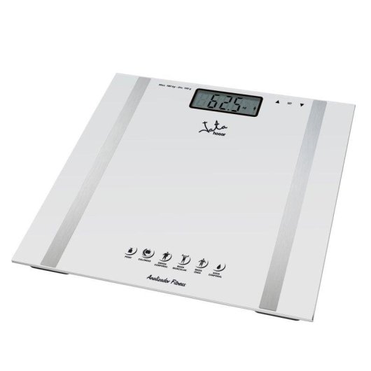 Balança Bioimpedância Jata 532 Até 180Kg 6 Índices Memória 12 Utilizadores Ecrã LCD