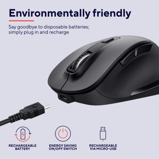 Mouse ottico wireless Trust Fyda 2400 DPI nero