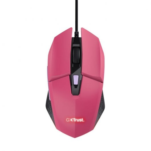 Trust GXT 109 Felox Mouse da gioco illuminato USB 6400 DPI Rosa