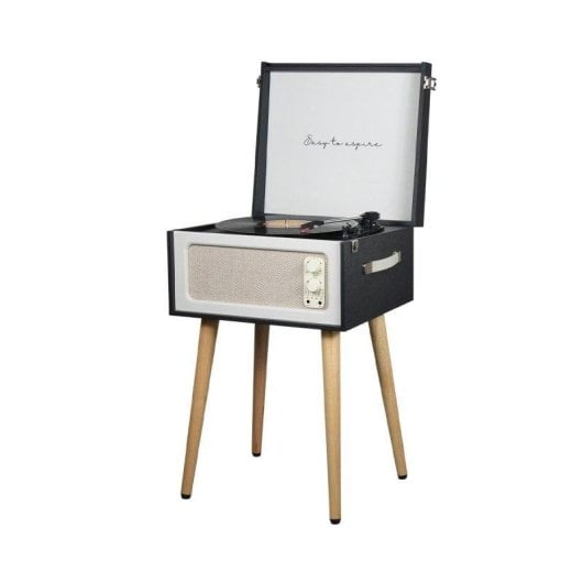 Tocadiscos Prixton Detroit 10W Bluetooth Riemenaandrijving Vinyl FM Radio Zwart