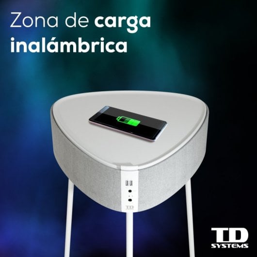 TD Systems SM20B11PB Altavoz Mesa Bluetooth 20W con Batería 2500mah Blanco