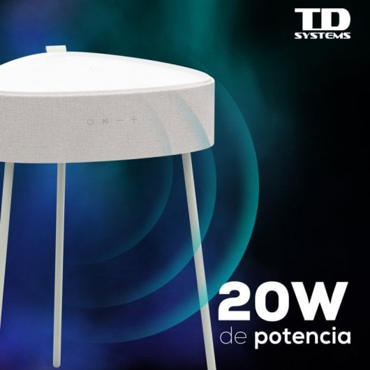TD Systems SM20B11PB Altavoz Mesa Bluetooth 20W con Batería 2500mah Blanco