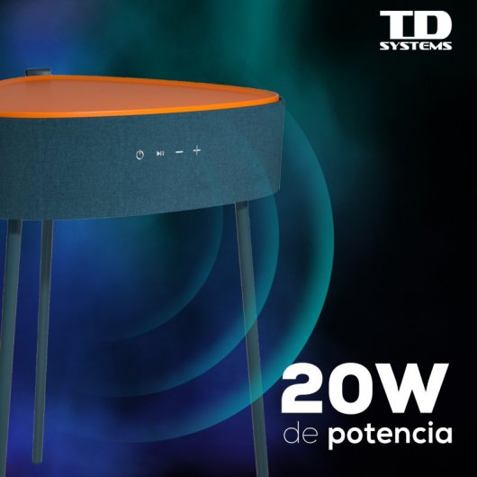 TD Systems SM20B11PN Altavoz Mesa Bluetooth de 20W con Batería 2500mah Naranja