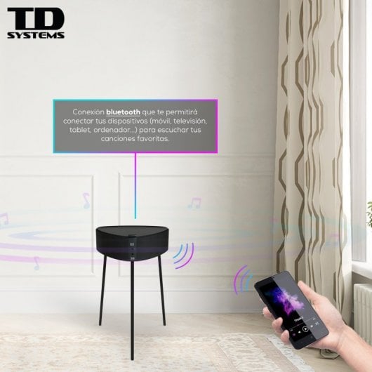 TD Systems SM20B11PGO Altavoz Mesa Bluetooth 20W con Batería 2500mah Gris Oscuro