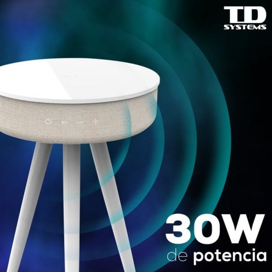 TD Systems SM30B11WR Altavoz Mesa Bluetooth 30W con Batería 2200mah Madera Roble