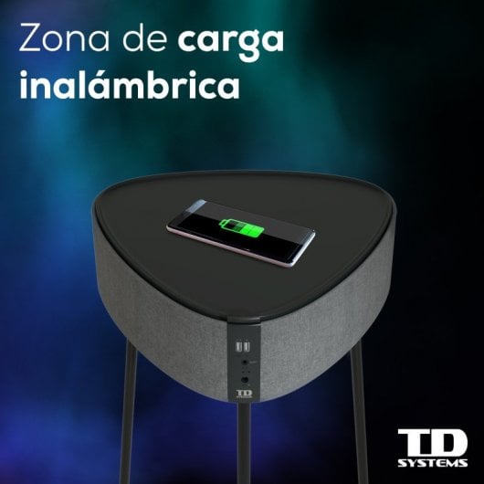 TD Systems SM20B11PGC Altavoz Mesa Bluetooth 20W con Batería 2500mah Gris Claro