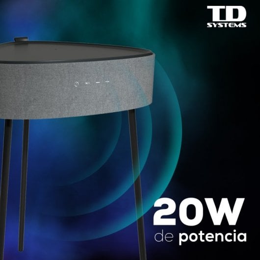 TD Systems SM20B11PGC Altavoz Mesa Bluetooth 20W con Batería 2500mah Gris Claro