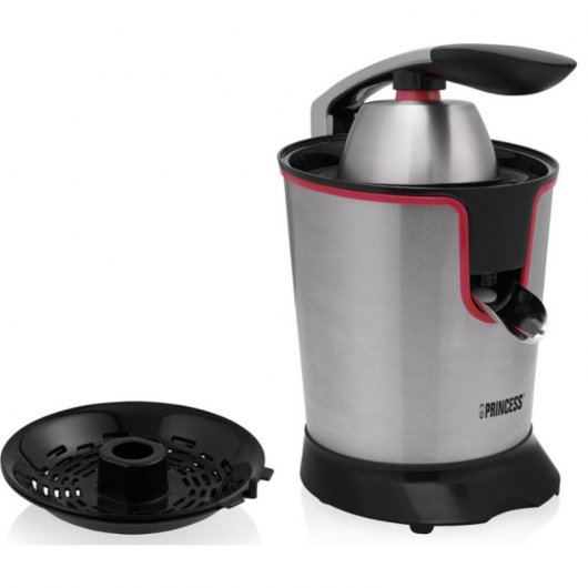 Princess 201871 Exprimidor con Palanca de Presión 600W Acero Inoxidable