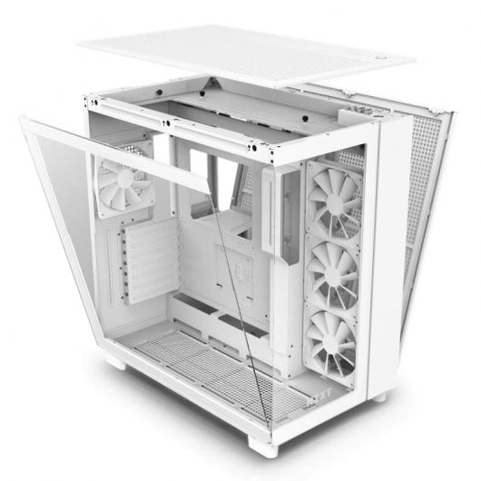 NZXT H9 Flow Mid Tower Vidro Temperado USB 3.2 Branca