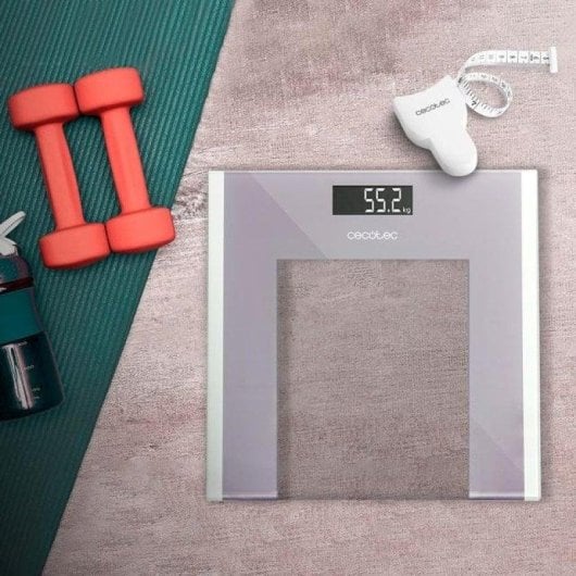 Báscula Cecotec Surface Precision Healthy Vidro Templado LCD 180kg Branco