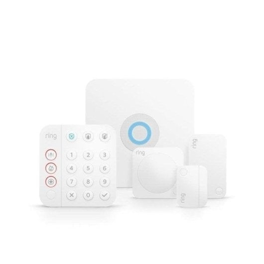 Ring Alarm Sistema de Segurança WiFi com Alarme 5 Peças 2nd Gen Branco