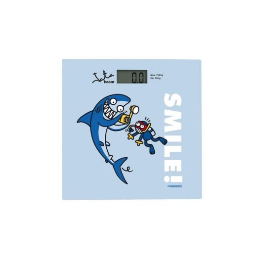 Digitale Personenwaage Jata 295K Bis 150kg Gehärtetes Glas LCD-Display Blau