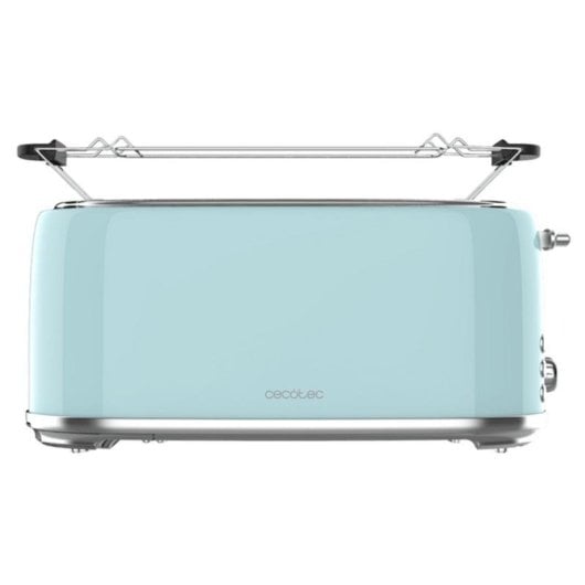 Torradeira Cecotec Toast&Taste 1600 Retro Double 1630W 2 Fendas Longas Aço Azul