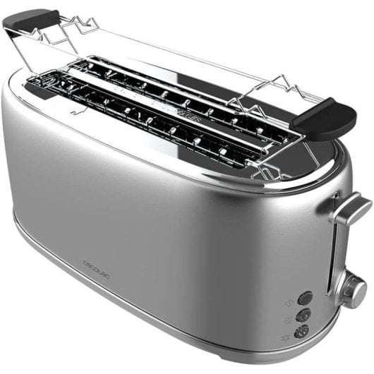 Toaster Cecotec Toast&Taste 1600 Retro Double 1630W 2 breite Schlitze Edelstahl
