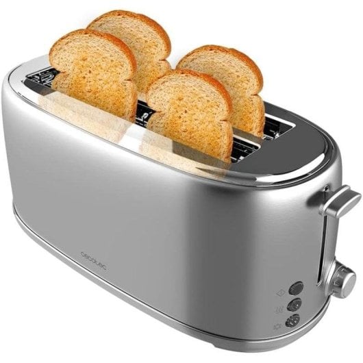 Toaster Cecotec Toast&Taste 1600 Retro Double 1630W 2 breite Schlitze Edelstahl