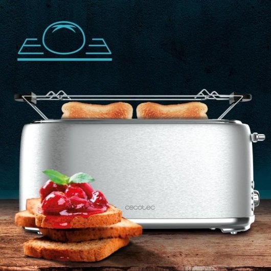Cecotec Toast&Taste 1600 Retro Double Tostadora Doble Ranura 1630W Inox