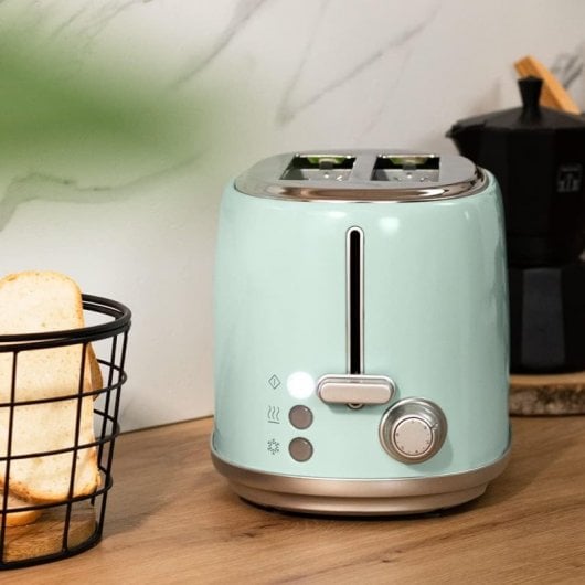 Cecotec Toast&taste 1000 Grille-pain vertical double rétro 980W Bleu