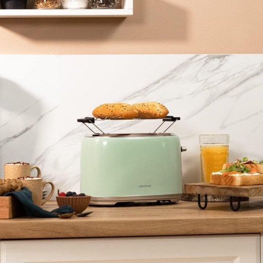 Cecotec Toast&taste 1000 Retro Double Tostadora Vertical 980W Verde