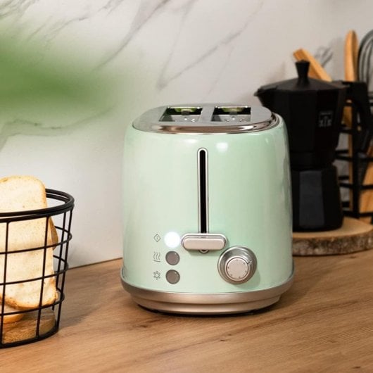 Cecotec Toast&taste 1000 Retro Double Tostadora Vertical 980W Verde