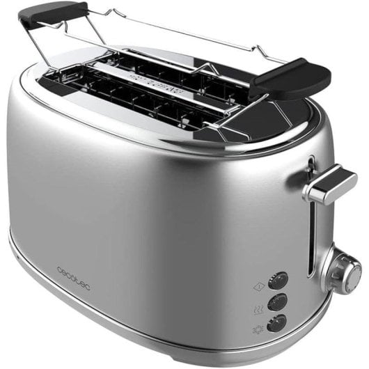 Toaster Cecotec Toast&taste 1000 Retro Double 980W Edelstahl 2 breite Schlitze