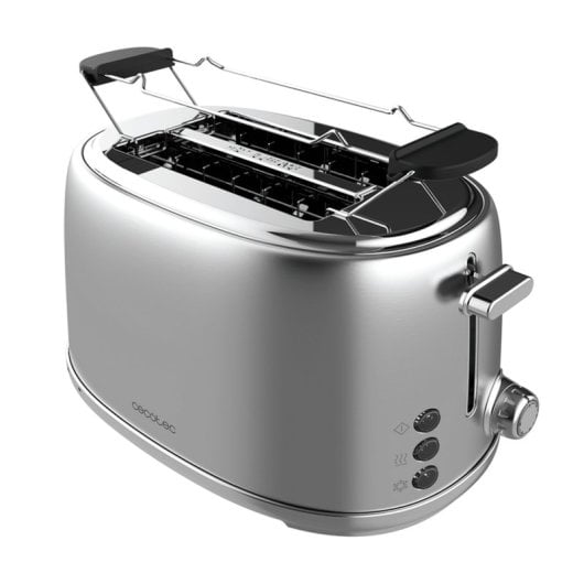 Toaster Cecotec Toast&taste 1000 Retro Double 980W Edelstahl 2 breite Schlitze