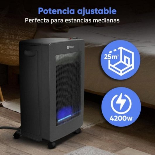 Estufa de gas Origial ORIBLUEFLAME4200 Blue Flame 4200W 2 niveles portátil blanca