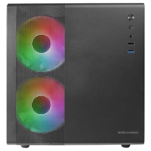 Mars Gaming MC-400 FRGB MicroATX Vidro Temperado USB 3.0 Preta