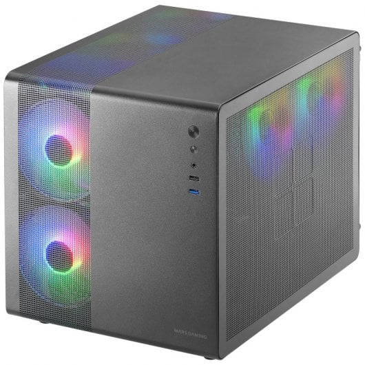 Mars Gaming MC-400 FRGB MicroATX Vidro Temperado USB 3.0 Preta