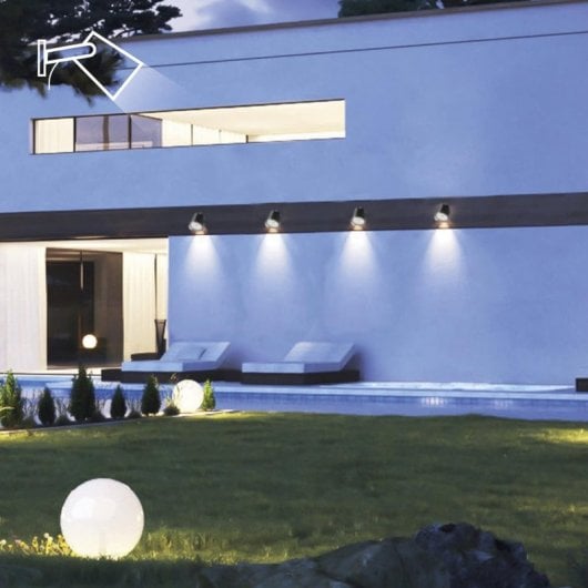 Ksix SmartLed Outdoor Set 4 Faretti WiFi + APP Inclusa RGBWIC 18W 900 Lumen