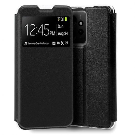 Cool Funda Flip Cover Liso Negra para Xiaomi Redmi Note 12