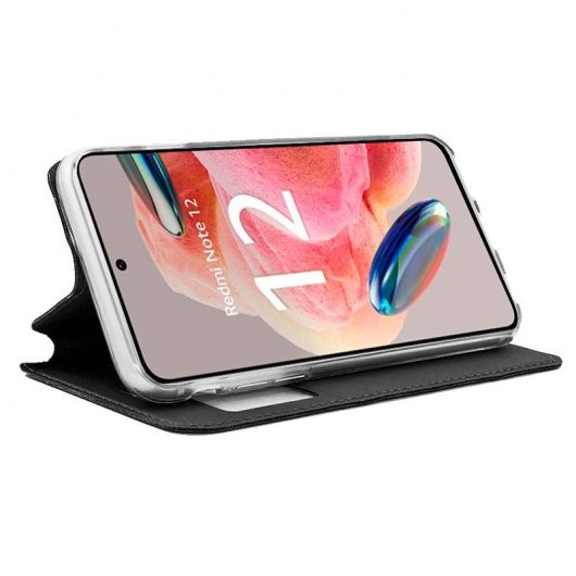 Cool Funda Flip Cover Liso Negra para Xiaomi Redmi Note 12