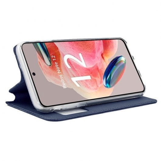 Cool Funda Flip Cover Liso Azul para Xiaomi Redmi Note 12