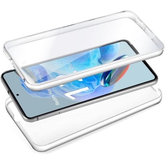 Cool Funda de Silicona 3D para Xiaomi Redmi Note 12 Pro 5G (Transparente Frontal + Trasera)