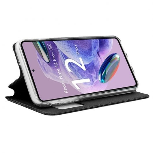 Custodia Flip Cover liscia nera fresca per Xiaomi Redmi Note 12 Pro Plus 5G