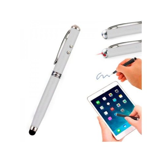Cool Puntero Stylus Universal Laser Plateado