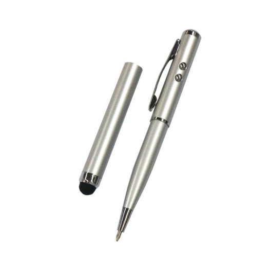 Cool Puntero Stylus Universal Laser Plateado
