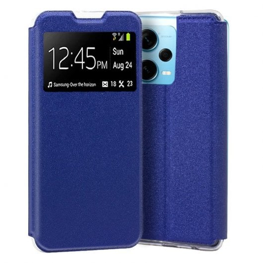 Cool Blue Smooth Flip Cover Case pour Xiaomi Redmi Note 12 Pro Plus 5G