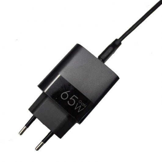 Cool Cargador Universal Ultra Rápido PD USB-C + USB 65W + Cable USB-C GaN Negro