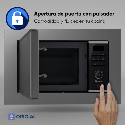 Origial Infinityheat Built-in Grill Microondas Integrable con Grill 20L 1000W Acero Inoxidable