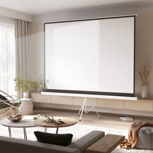 Homcom Pantalla de Proyección con Trípode 4:3 120" Blanco