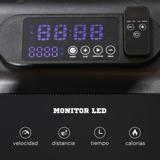 Sportnow Cinta de Correr Eléctrica Plegable 2 en 1 Negra