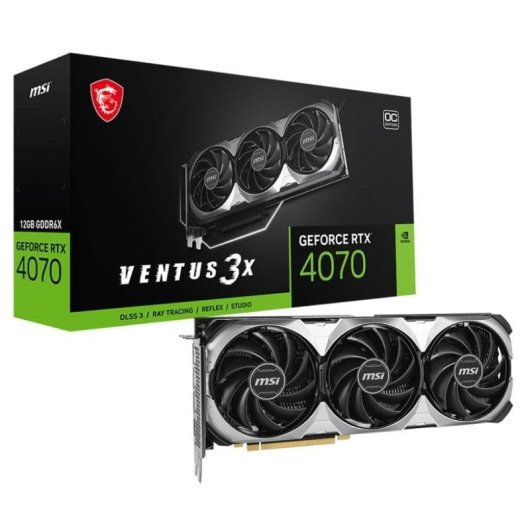 Grafikkarte MSI GeForce RTX 4070 VENTUS 3X E OC 12GB GDDR6X DLSS3