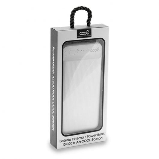 Cool Boston Batería Externa Universal Power Bank 10.000mAh 2xUSB/2A Blanco