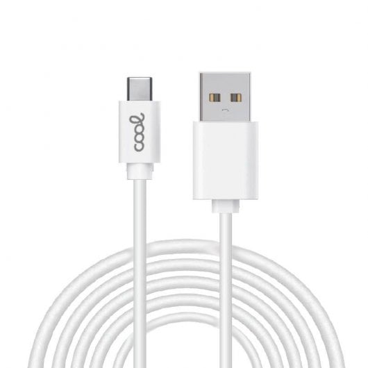 Cool Câble Universel USB 2.0 vers USB-C 2,4 Amp 3m Blanc