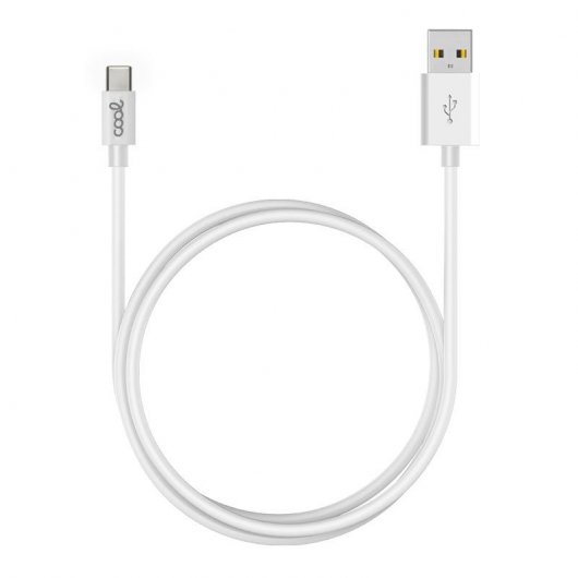 Cool Câble Universel USB 2.0 vers USB-C 2,4 Amp 3m Blanc